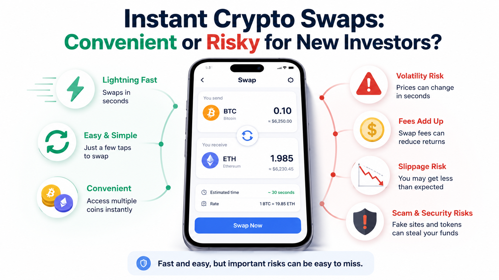 Instant Crypto Swaps Convenient or Risky for New Investors
